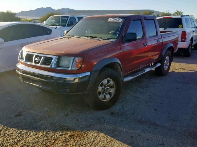 1N6ED27T6YC349743 - 2000 NISSAN FRONTIER C BURGUNDY photo 2