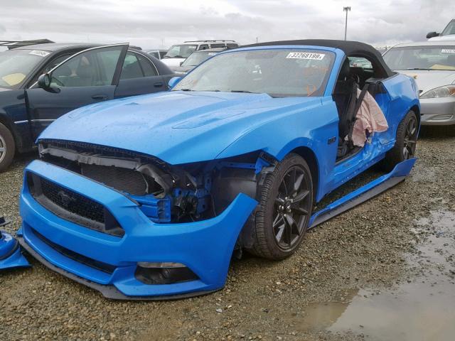 1FATP8FF2H5327295 - 2017 FORD MUSTANG GT BLUE photo 2