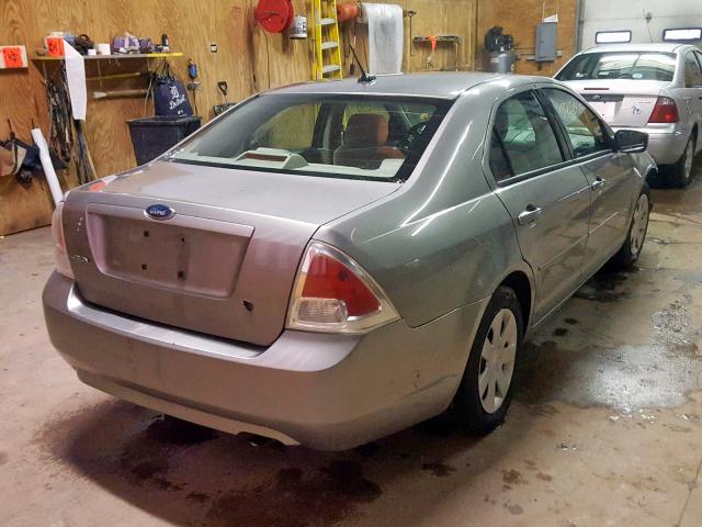 3FAHP06Z78R181345 - 2008 FORD FUSION S SILVER photo 4