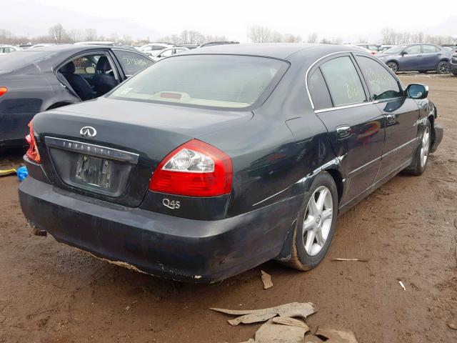 JNKBF01A12M000954 - 2002 INFINITI Q45 GREEN photo 4