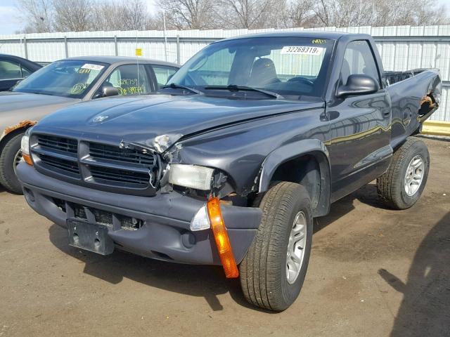 1D7GG16X43S220129 - 2003 DODGE DAKOTA SXT GRAY photo 2