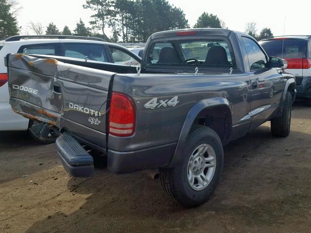 1D7GG16X43S220129 - 2003 DODGE DAKOTA SXT GRAY photo 4