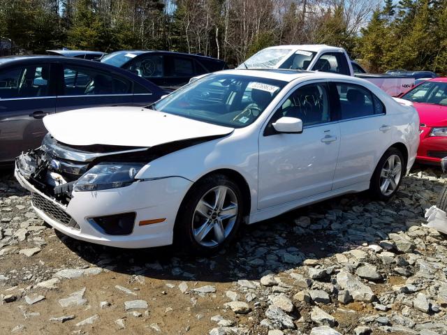 3FAHP0DC3BR276877 - 2011 FORD FUSION SPO WHITE photo 2