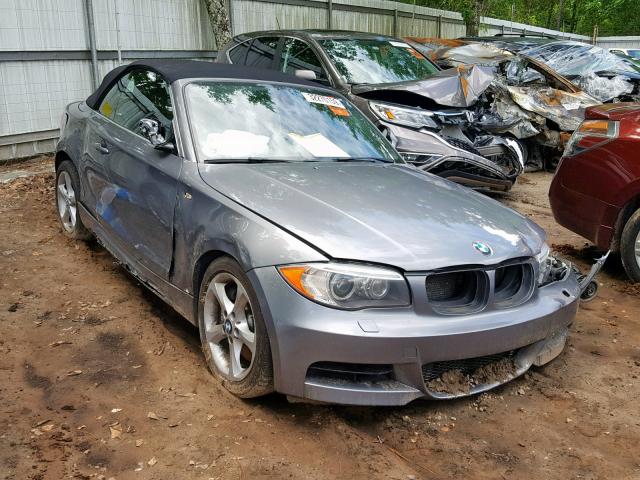 WBAUN7C54DVM27884 - 2013 BMW 135 I GRAY photo 1