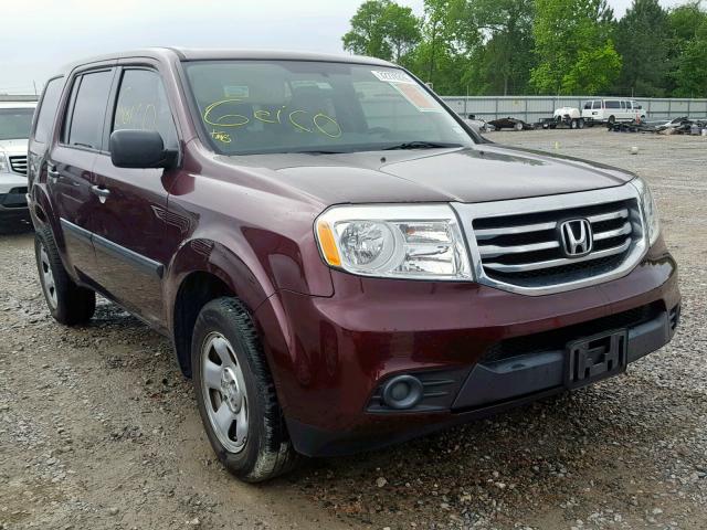 5FNYF3H26FB025407 - 2015 HONDA PILOT LX PURPLE photo 1