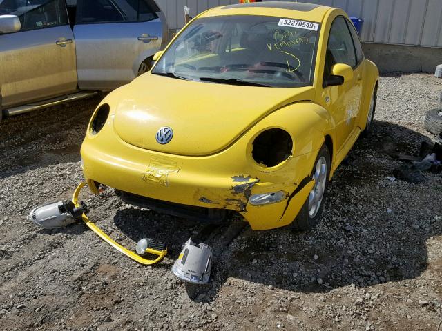 3VWCB21C12M428216 - 2002 VOLKSWAGEN NEW BEETLE ყვითელი ფოტო 2