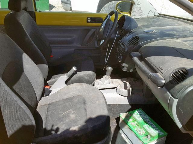 3VWCB21C12M428216 - 2002 VOLKSWAGEN NEW BEETLE ყვითელი ფოტო 5