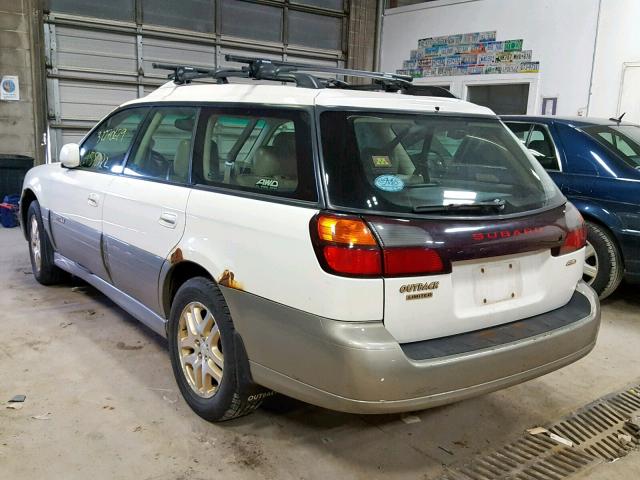 4S3BH686517633731 - 2001 SUBARU LEGACY OUT WHITE photo 3