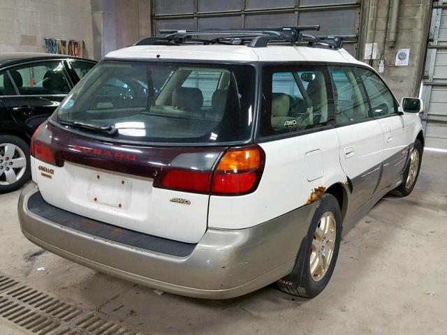 4S3BH686517633731 - 2001 SUBARU LEGACY OUT WHITE photo 4