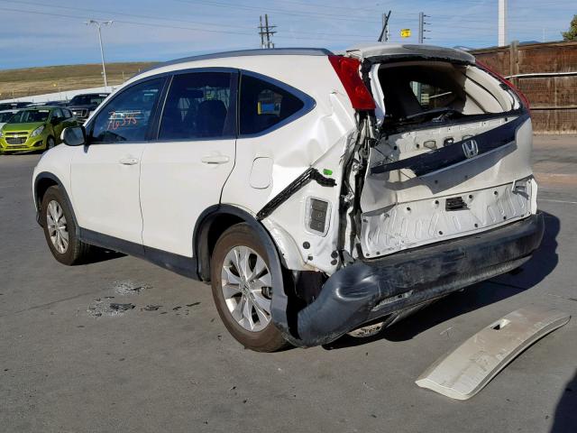 5J6RM3H71EL031224 - 2014 HONDA CR-V EXL WHITE photo 3