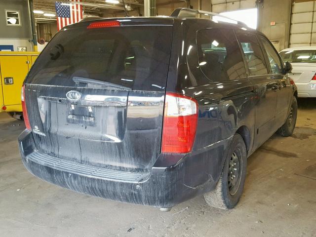 KNDMG4C39A6360943 - 2010 KIA SEDONA LX BLACK photo 4