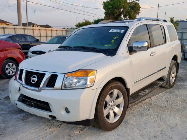 5N1BA0NDXEN613105 - 2014 NISSAN ARMADA SV WHITE photo 2