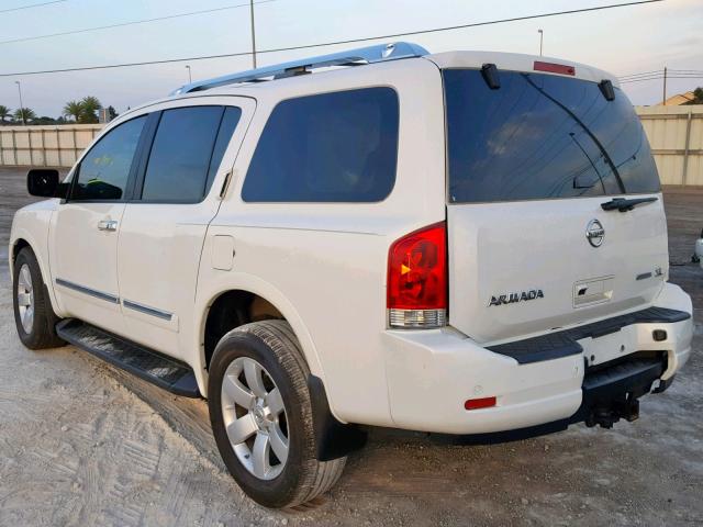 5N1BA0NDXEN613105 - 2014 NISSAN ARMADA SV WHITE photo 3