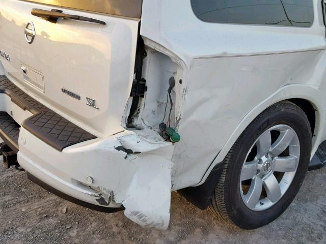 5N1BA0NDXEN613105 - 2014 NISSAN ARMADA SV WHITE photo 9