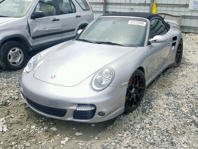 WP0CD29908S788616 - 2008 PORSCHE 911 TURBO SILVER photo 2