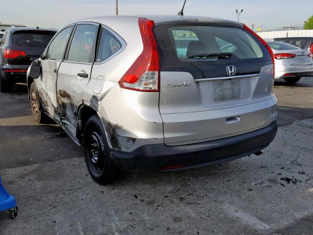 5J6RM3H37CL016947 - 2012 HONDA CR-V LX SILVER photo 3