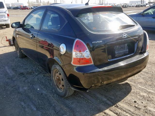 KMHCN35C87U027044 - 2007 HYUNDAI ACCENT BAS BLACK photo 3