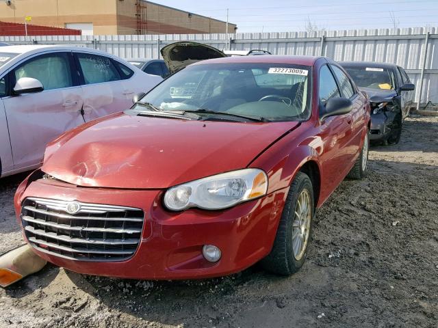 1C3EL56R65N649235 - 2005 CHRYSLER SEBRING TO RED photo 2