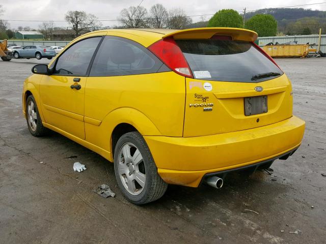 1FAFP31N56W174630 - 2006 FORD FOCUS ZX3 YELLOW photo 3
