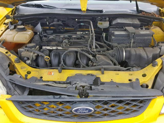 1FAFP31N56W174630 - 2006 FORD FOCUS ZX3 YELLOW photo 7
