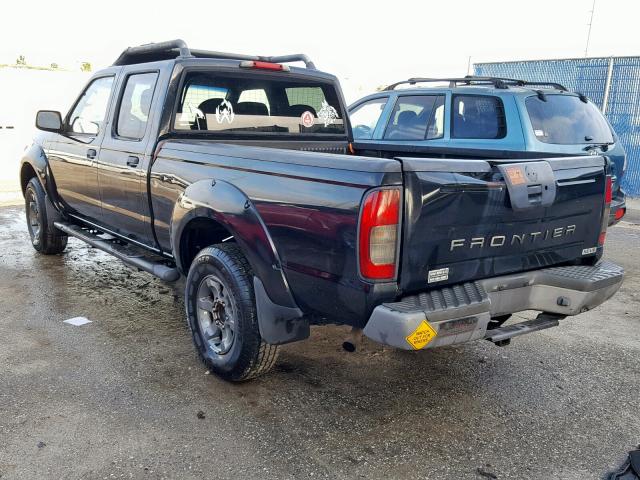 1N6ED29X94C401375 - 2004 NISSAN FRONTIER C BLACK photo 3