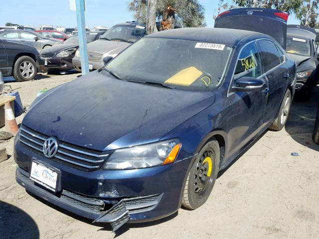 1VWBP7A36DC050828 - 2013 VOLKSWAGEN PASSAT SE BLUE photo 2