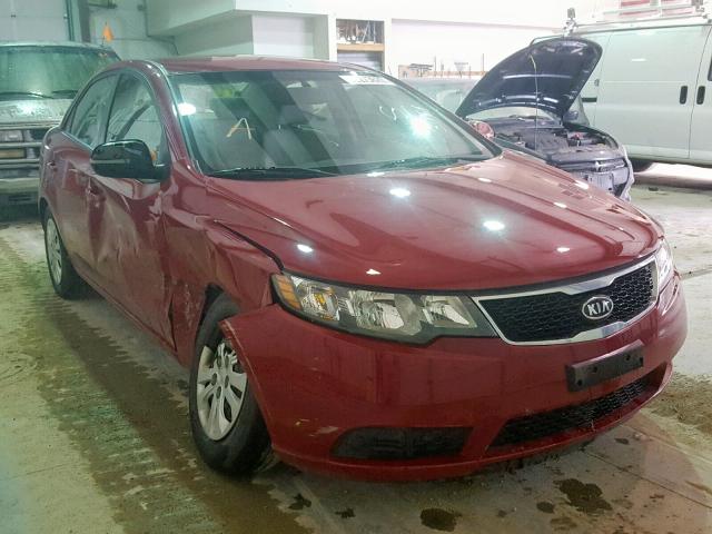 KNAFU4A23D5683761 - 2013 KIA FORTE EX RED photo 1