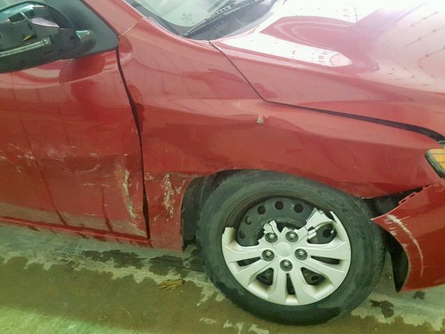 KNAFU4A23D5683761 - 2013 KIA FORTE EX RED photo 9