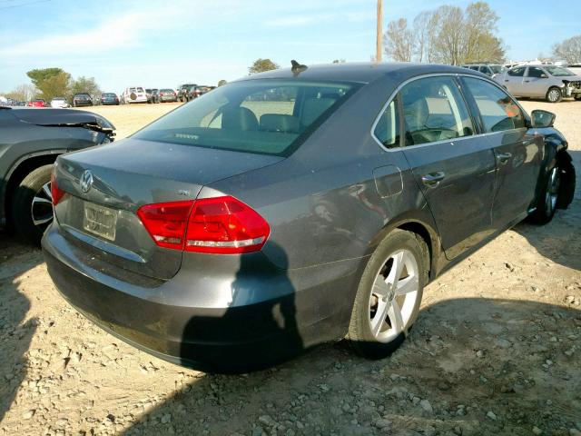 1VWBP7A33DC121841 - 2013 VOLKSWAGEN PASSAT SE GRAY photo 4