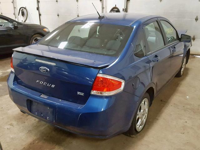 1FAHP36N29W254215 - 2009 FORD FOCUS SES BLUE photo 4