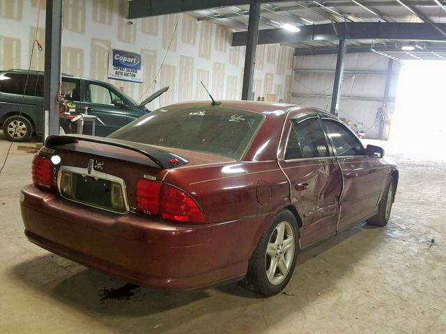 1LNHM86S8YY921275 - 2000 LINCOLN LS BURGUNDY photo 4