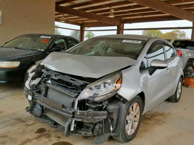 KNADN4A34D6229915 - 2013 KIA RIO EX SILVER photo 2