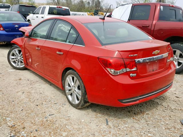 1G1PH5SC4C7245609 - 2012 CHEVROLET CRUZE LTZ RED photo 3