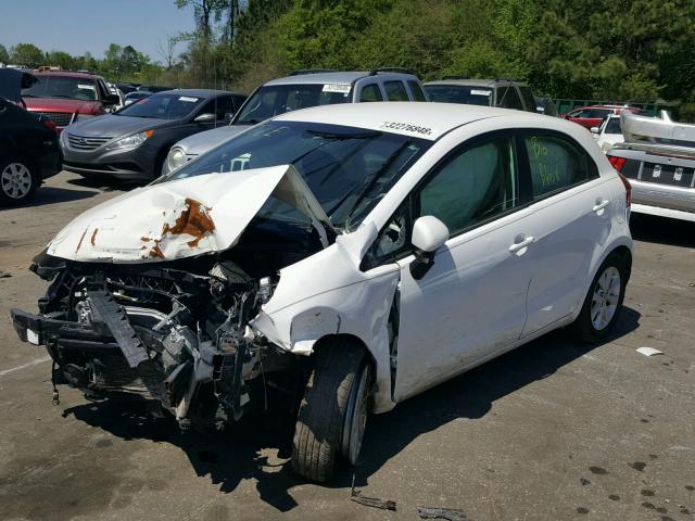 KNADN5A34D6103799 - 2013 KIA RIO EX WHITE photo 2