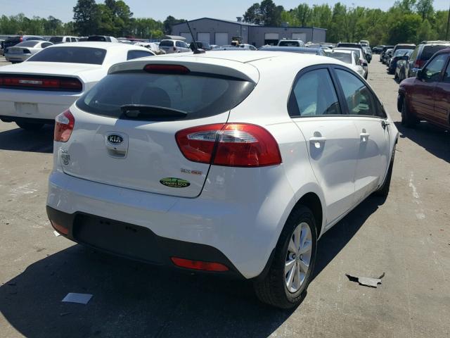 KNADN5A34D6103799 - 2013 KIA RIO EX WHITE photo 4