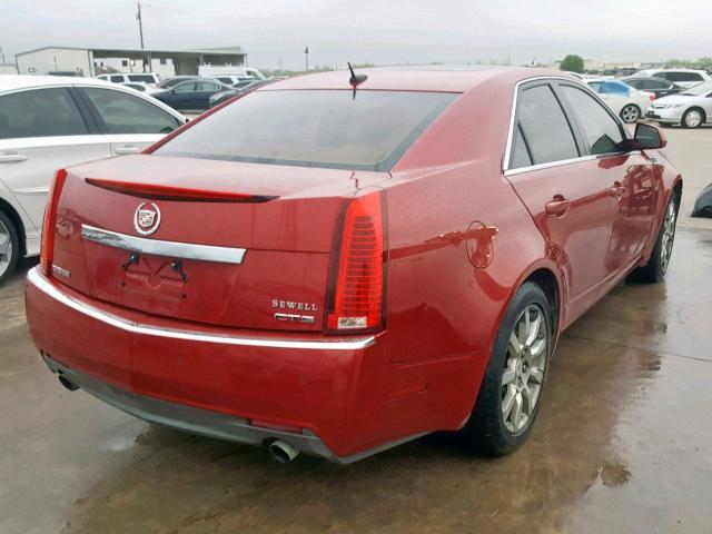 1G6DV57V480160169 - 2008 CADILLAC CTS HI FEA RED photo 4