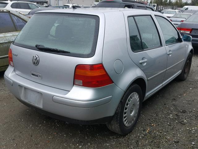 9BWGS61J514073447 - 2001 VOLKSWAGEN GOLF GLS SILVER photo 4