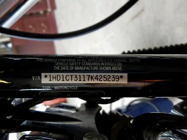 1HD1CT3117K425239 - 2007 HARLEY-DAVIDSON XL1200 C BLACK photo 10