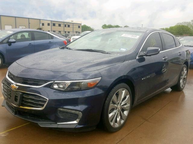 1G1ZE5SX3JF196717 - 2018 CHEVROLET MALIBU PRE BLUE photo 2