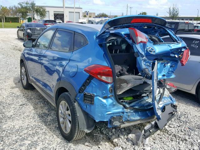 KM8J33A4XHU269363 - 2017 HYUNDAI TUCSON LIM BLUE photo 3