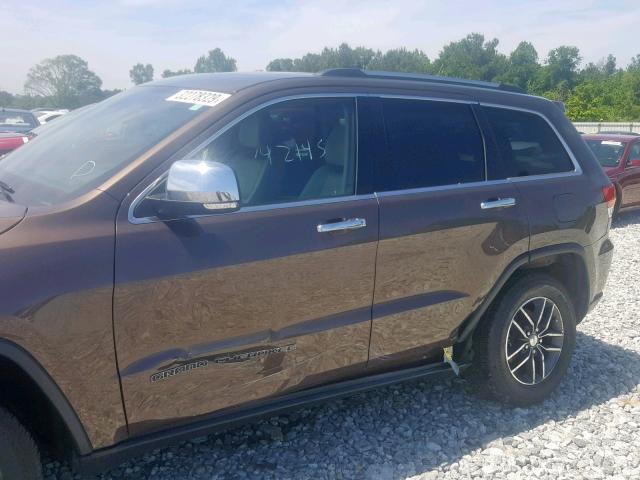 1C4RJFBG4HC777230 - 2017 JEEP GRAND CHER BROWN photo 9