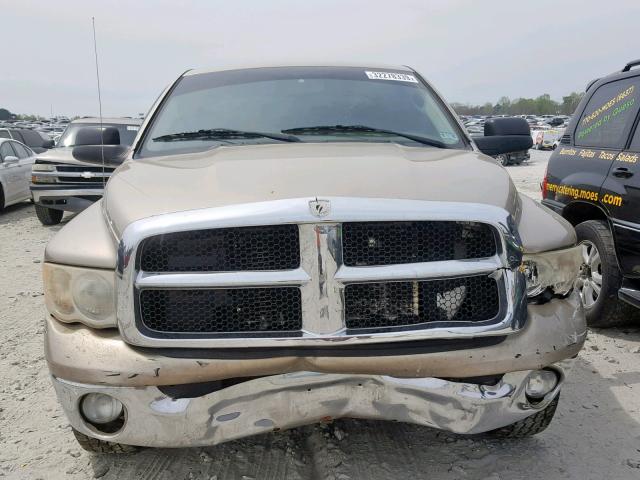 3D7KA28CX4G218535 - 2004 DODGE RAM 2500 S TAN photo 9