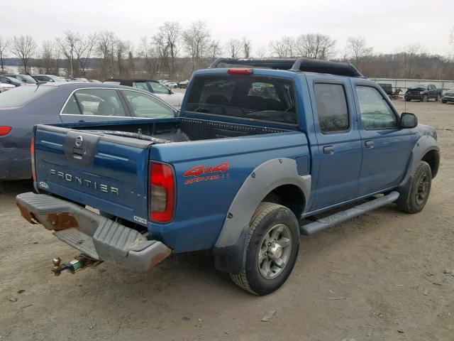 1N6ED27Y21C363981 - 2001 NISSAN FRONTIER C BLUE photo 4