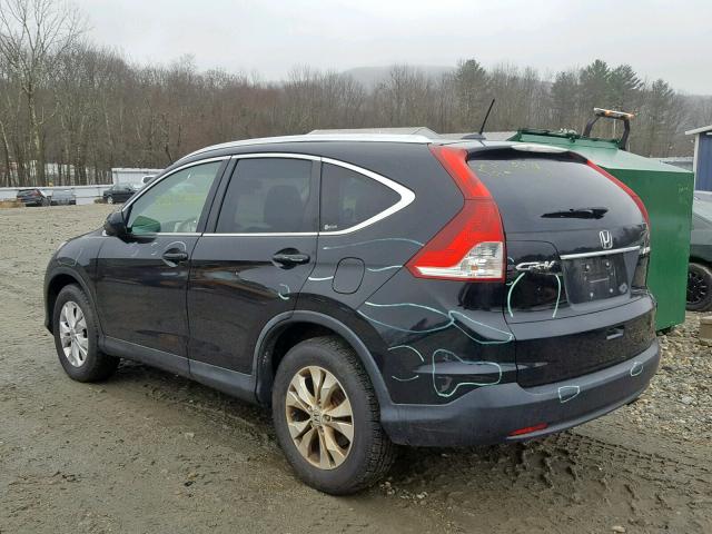 2HKRM4H71CH624157 - 2012 HONDA CR-V EXL BLACK photo 3