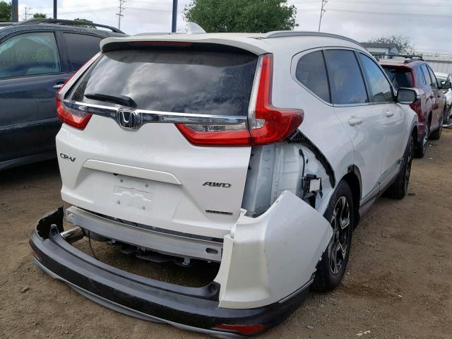 2HKRW2H99JH617275 - 2018 HONDA CR-V TOURI WHITE photo 4