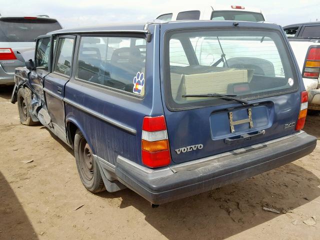 YV1AA8854M1903939 - 1991 VOLVO 240 BASE BLUE photo 3