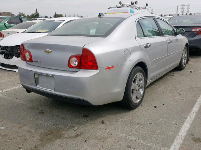 1G1ZD5E02CF196504 - 2012 CHEVROLET MALIBU 2LT SILVER photo 4