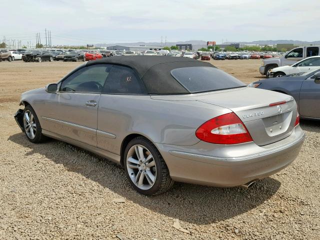 WDBTK56F77T078802 - 2007 MERCEDES-BENZ CLK 350 BEIGE photo 3