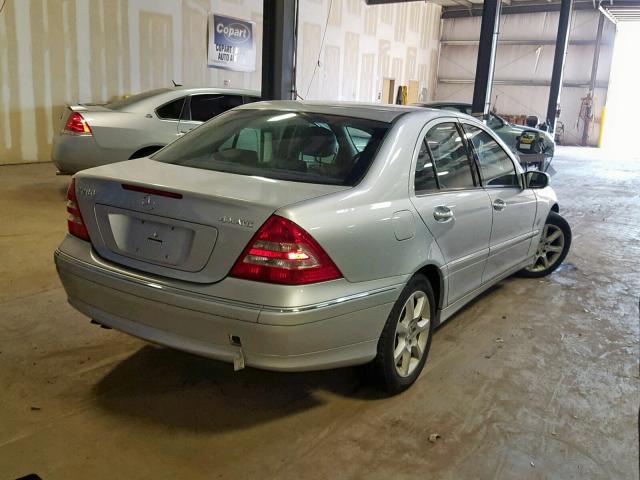 WDBRF92H47F935282 - 2007 MERCEDES-BENZ C 280 4MAT SILVER photo 4