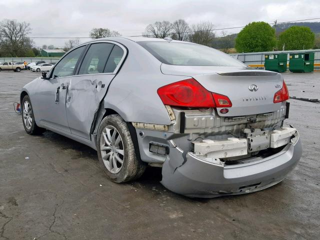 JNKCV61F29M360363 - 2009 INFINITI G37 SILVER photo 3